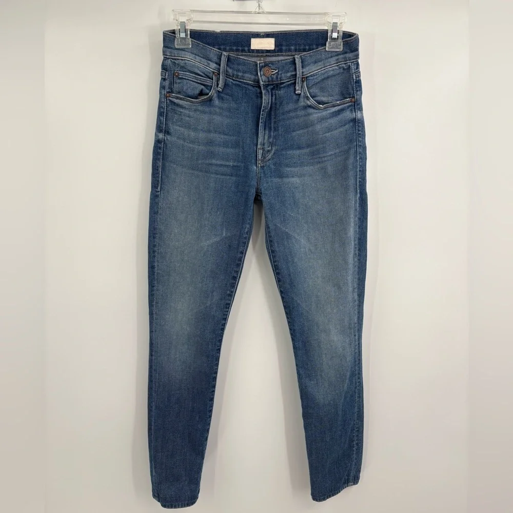 Mother denim the charmer satisfaction blue skinny jeans size 27